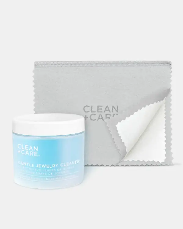 Clean+CARE Jewelry Care Essentials Set - Gentle Jewelry Cleaner & Polishing Cloth for Pearl Emerald Opal Turquoise Plated Metals Fashion Jewelry Beads