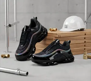 Lightweight Steel Toe Safety Shoes For Men Women, Breathable Indestructible Work Sneakers Outdoor Protective Footwear