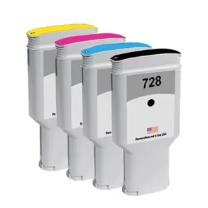 U.S. Remanufactured for HP 728 300ml 4 Color Combo Pack