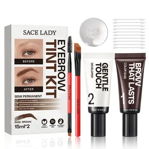 SACE LADY Eyebrow Tint Kit,Long-lasting Waterproof Sweat-proof Eyebrow Dye Paste Set,Hair Color Kit Makeup Cosmetics summeressentials