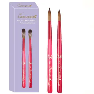 Nail Brush Set of 2, Perfect for Nail Extension, Carving, and Design, Essential Manicure Care Tools, Nail Art Accessories