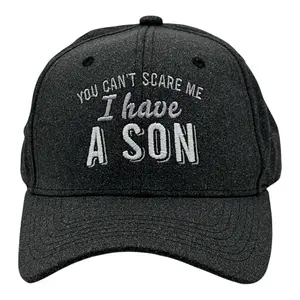 You Cant Scare Me I Have A Son Hat Funny Sarcastic Parent Graphic Novelty Cap Funny Hats Funny Sarcastic  Novelty Caps for Men Black - Standard