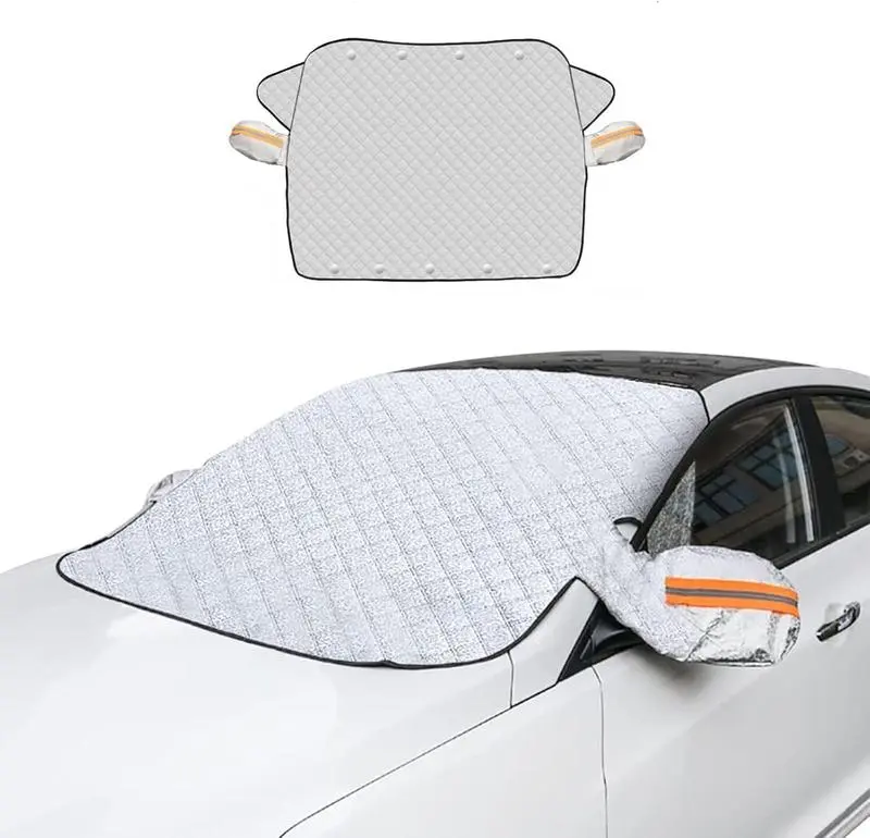 57''X44'' Portable Car Windshield Sunshade Car Windshield Snow Cover Sun Shade Winter Dust Rain Ice Frost Guard Protector - Durable Design for Winter Weather Protection & Summer sunshade