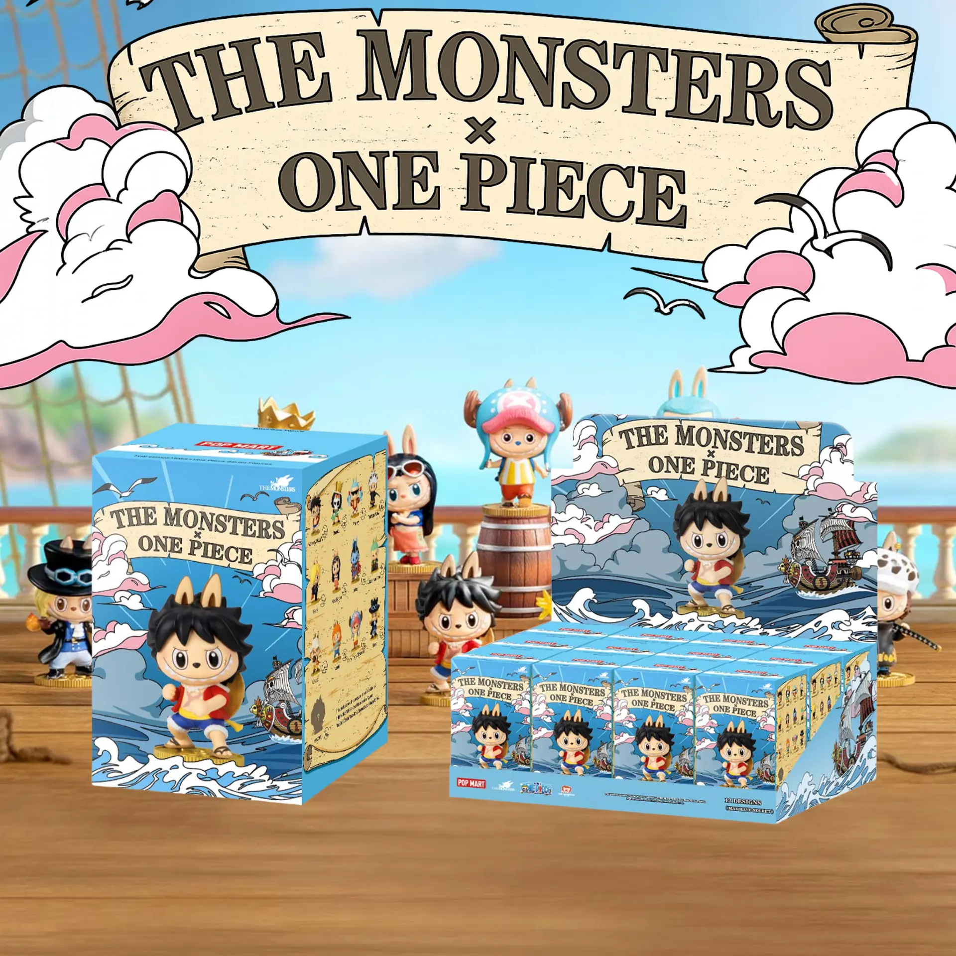 THE MONSTERS POP MART × One Piece Series Figures THE MONSTERS POP MART × One Piece Series Figures