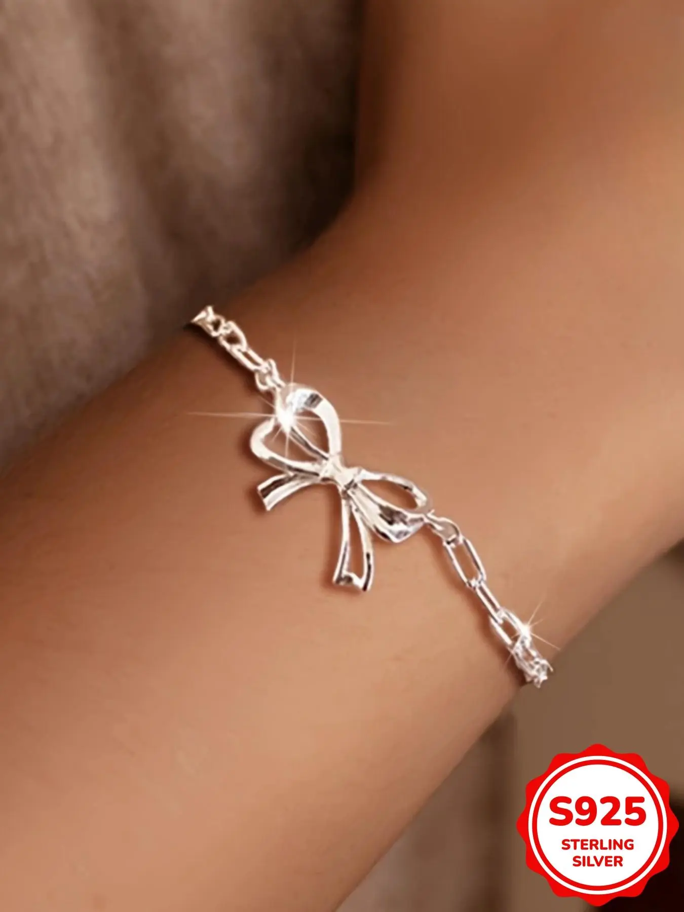 S925 Sterling Silver Hollow Out Bowknot Design Bracelet, Fashionable Jewelry for Women & Girls, Trendy All-match & Exquisite Jewelry for Birthday Gift, Bow Bracelets, Elegant Jewelry Bracelet, Beautiful Bracelets