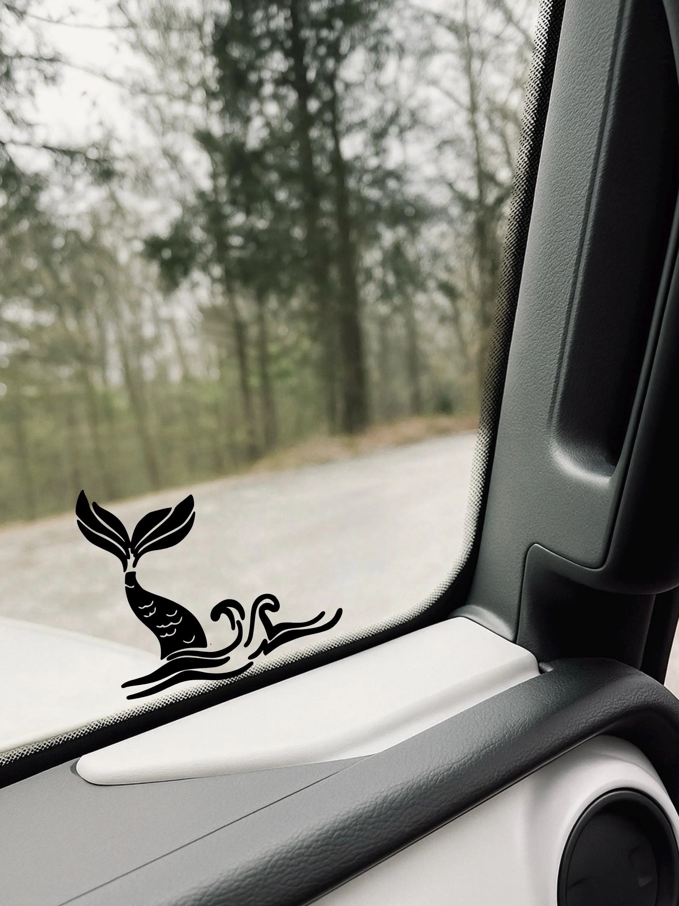 Mermaid Tail Windshield Decal | Cute Car Sticker | Ocean Theme Easter Egg Add-On | Fun Beachy Auto Accessory- Mermaid Tail Windshield Decal
