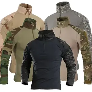 CombatUniformShirtCamouflageUSAsianSizeS-3XLCargoSportTopsAirsoftPaintballTacticalT-ShirtsHikingAthleticTechwearAthleticSweatshirt