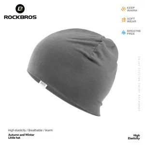 ROCKBROS Merino Wool Warm Winter Hat Watch Cap for Men Women High Elasticity Breathable Soft Wear Keep Warm Soft Wear Breathe Free