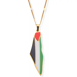 Palestine Necklace Free Palestine Flag Necklace for Women Palestine Scarf Necklace Palestinian Map Pendant Necklace Bring Them Home Now Necklace Ceasefire Now Palestine Gifts for Women Men