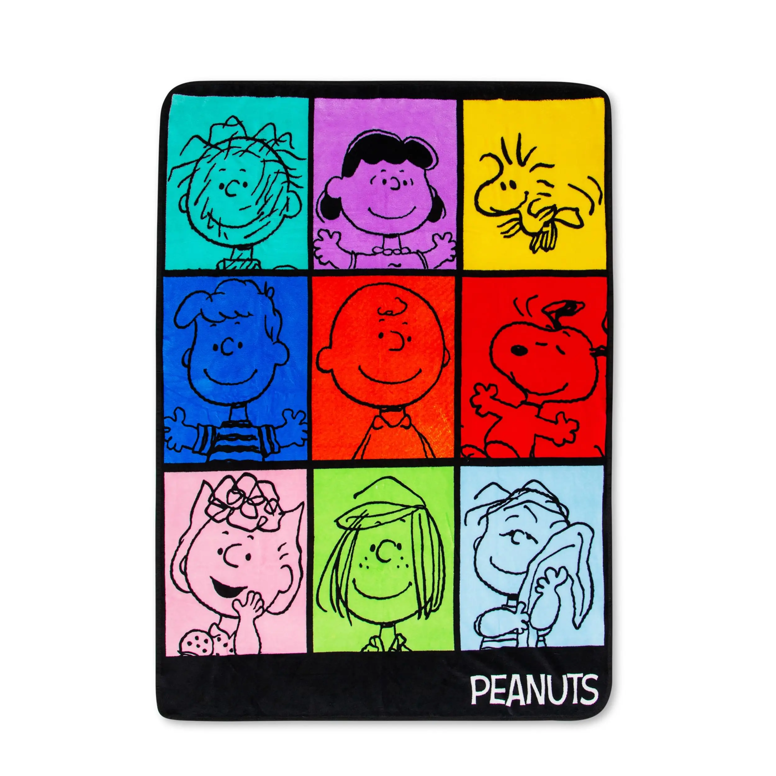 Peanuts Cartoon Printed Fleece Cozy Blanket, 45x60 In, Home Bed Blanket for Room Decor