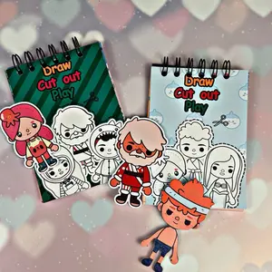 Draw, cut and play Toka Boka book/busy board/Montessori book/educational activities/montessori activities/fun for kids/learning with kids/montessori/montessori activities/velcro books/Christmas gift/ gift for boys/gift