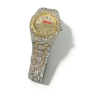 A--A watch made of natural gemstones and alloys, with adjustable features