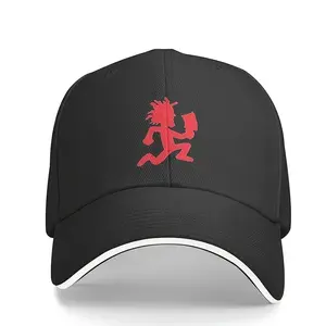 ICP Hatchetman Logo Baseball Cap Unisex - Adjustable Red Pattern Design, Polyester Blend Fabric, Urban Street Style, Hand Wash/Dry Clean, Suitable for Outdoor Activities