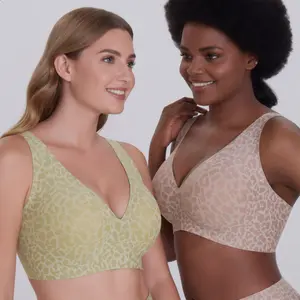 Livedeer Women Jelly Bras Wirefree Full Coverage No Underwire Everyday Bras Comfortable Wireless Padded Tshirt Bra