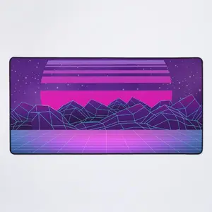 Synthwave Vaporwave Aesthetics Mouse Pad - Desk Mat