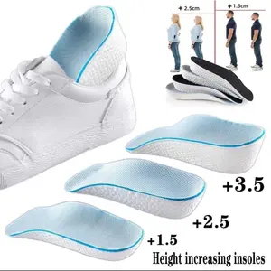 Height Invisible Insoles Shoe for Men Women Inserts Heel Lift Taller Pad Invisible Heightening Template Air Cushion Shoe Inserts Variable Height Insoles Foot Pad Height Boosters for Women Men