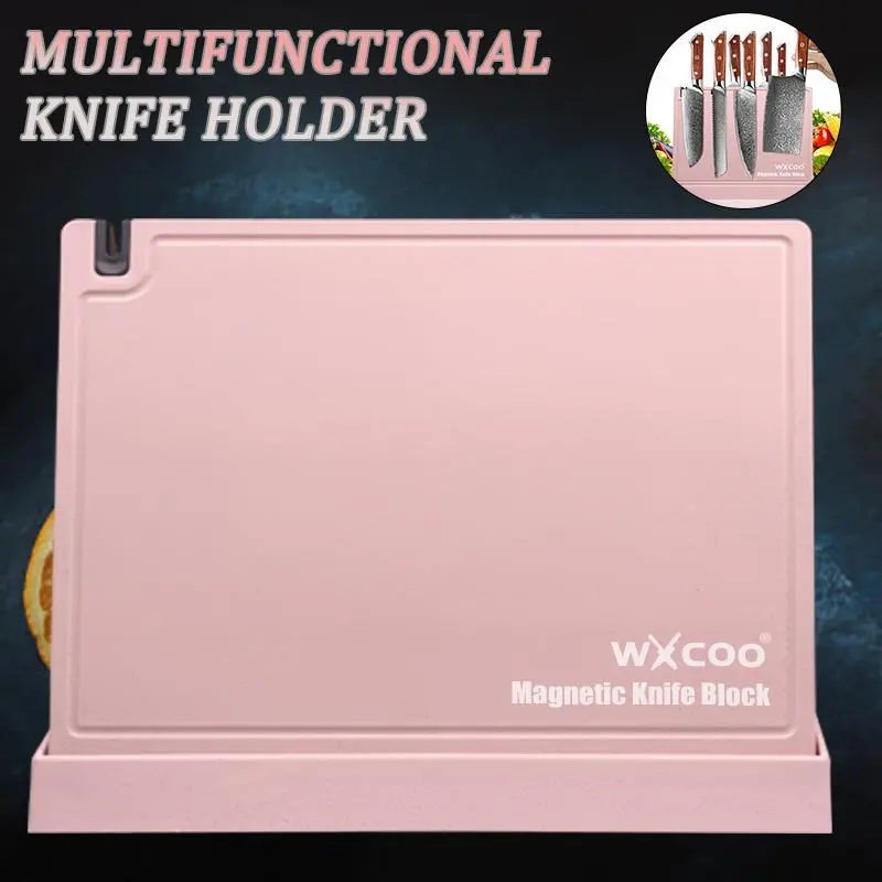1PC High Quality Magnetic Knife Holder Strong Enhanced Magnets Removable Cutting Board Knife Sharpener Multifunctional Kitchen