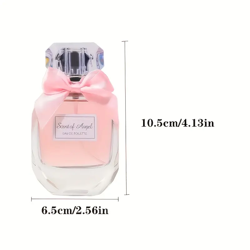 Angel Flower Mist perfume ,orange flower and caramel fragrance, elegant bottle body suitable for sensitive muscles, pink ribbon, luxury gift for women (3.4 oz/100 ml) - suitable for daily and special occasions