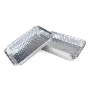 IDL Packaging 4 lb. Oblong Aluminum Foil Pans - 13" x 9" x 1.5” (pack of 10) - Disposable Foil Baking Dishes - Great for Grilling, Roasting, BBQ, Cooking, Freezing