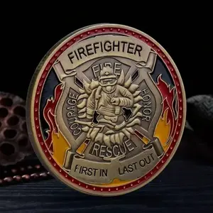 Firefighter  protection prayer  coin