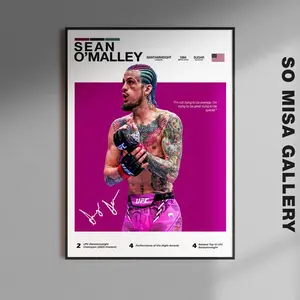 Sean O' Malley Poster Unframed, MMA Fighter Wall Art, , UFC Champion Poster Unframed, Gift For Fans, MMA Room Decor Artwork, Mma Sugar Poster Unframed