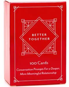 Better Together Couples Conversation Cards Game - 100 Romantic & Deep Questions for Couples on Date Nights & Relationship Building - 16+ Packs