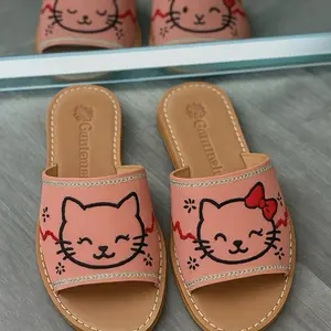 Kitty Embroidered Leather Sandals