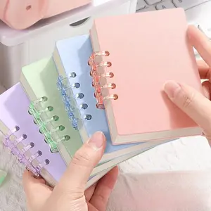 A7  Color Notebooks,  Detachable Ring Bindings, Portable Pocket Size, Ideal for Formulas, Words, Plans, Receipts