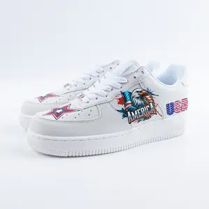 250th Independence Day Eagle Pride Custom Force White Sneakers