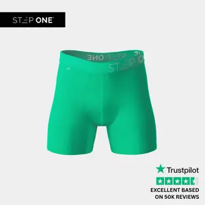 Step One Men's Trunk - Edamame Balls, Anti-Chafe, Breathable Bamboo Fabric, UltraGlyde Panels, Hidden Elastic Pouch, Premium Underwear, Athletic Daily wear