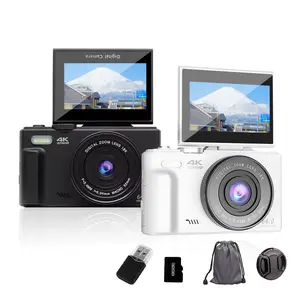 Beginner-Friendly 5K Camera – 75MP, Flip Screen, 18X Digital Zoom, Ideal Gift for Girls & Students 5k  camera Black
