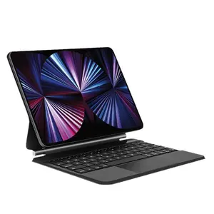 Apple iPad Magic Keyboard Pro 11 Tablet Magnetic Floating Air 5 Case 12.9 Bluetooth Compatible with Apple iPad Pro Hover-and-Second-Control Keyboard Leather