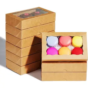 100 count 7x4.3x1.5 Inch Plastic Clear Cookie Boxes with Window  Truffle Orec Pastry Bakery Dount Boxes Browine Soap  Boxes for Party Favors Wedding Christmas Valentine's