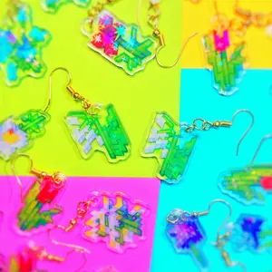 Holographic Flower Earrings