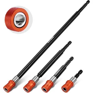 Drill Bit Extension Set, 4 count  Bit Holder, 1/4 Inch Hex Drill Bit Extender for  Driver -  Stability, Professional Grade (12", 6", 4", 2 3/8")