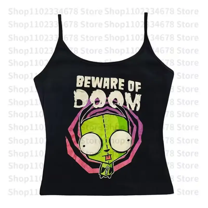 Misfits Skull Camisole Top – Goth Punk Rock Band Tank Top, Y2K Emo