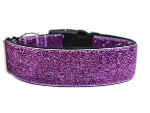 Purple Glitter Dog Collar Sparkly Princess Collar for Pups