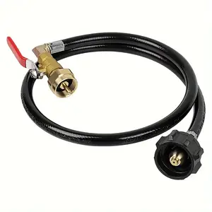 3FT Propane Refill Adapter Hose with ON/OFF Control Valve: Refill Kit for Filling 1lb Propane Tank Cylinder Bottle | Essential for Outdoor Adventures!