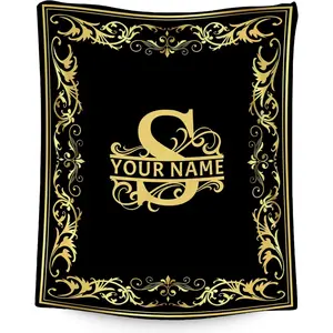 Personalized Name Blanket - Custom Gift for Him, Boyfriend & Husband | Soft Flannel Throw