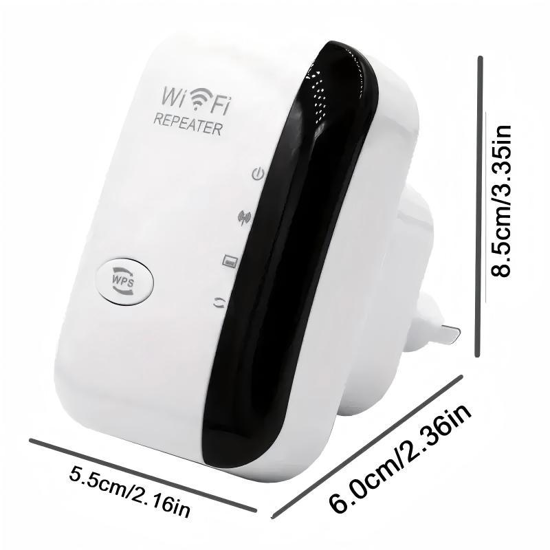 High Speed WiFi Range Extender, 1 Count Wireless Network Repeater, Long Range Wireless Repeater Access Point, Network Components for Home and Office Use, Signal Booster, Portable WiFi, WiFi Control, Wifi Extenders