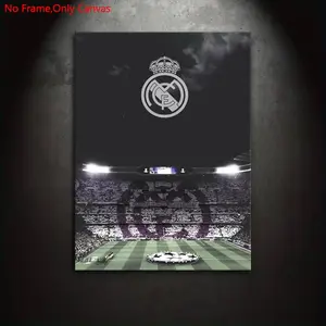 1 piece/set of frameless canvas painting print poster, classic realistic landscape art, Bernabéu Stadium, perfect gift for football culture lovers, ideal gift for bedroom, living room, kitchen, dormitory corridor, mural, wall decoration, room decoration