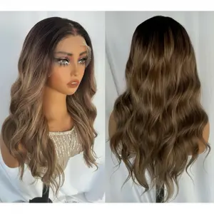 13x6 frontal 22inches synthetic wig  blonde mix heat resistant