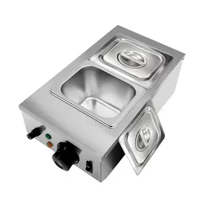 Garvee 2 tanks, chocolate tempering machine, with lid and temperature limiter, electric melting pot for chocolate, milk and coffee, cheese, over 800 W