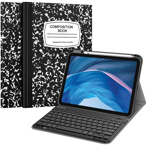 Fintie Slim Tablet Case with Rechargeable Wireless Keyboard & USB-C, Detachable Magnetic Accessory for iPad A16 11th Gen & iPad 10th Gen - Soft TPU Back, Built-in Pencil Holder