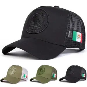 Unisex Mexico Flag Embroidered Camouflage Baseball Cap Mesh Hat Outdoor Sport Adjustable Sunscreen Leisure Hat Spring Autumn Travel Tourism Beach Vacation