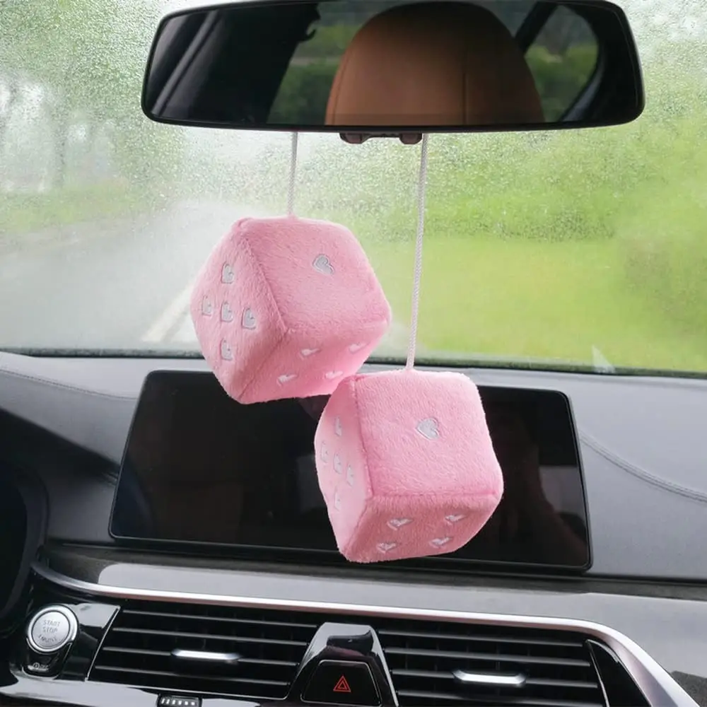 Heart Shaped Car Hanging Decoration, Creative Car Rearview Mirror Hanging Ornament, Car Interior Decorative Accessories for Women & Girls