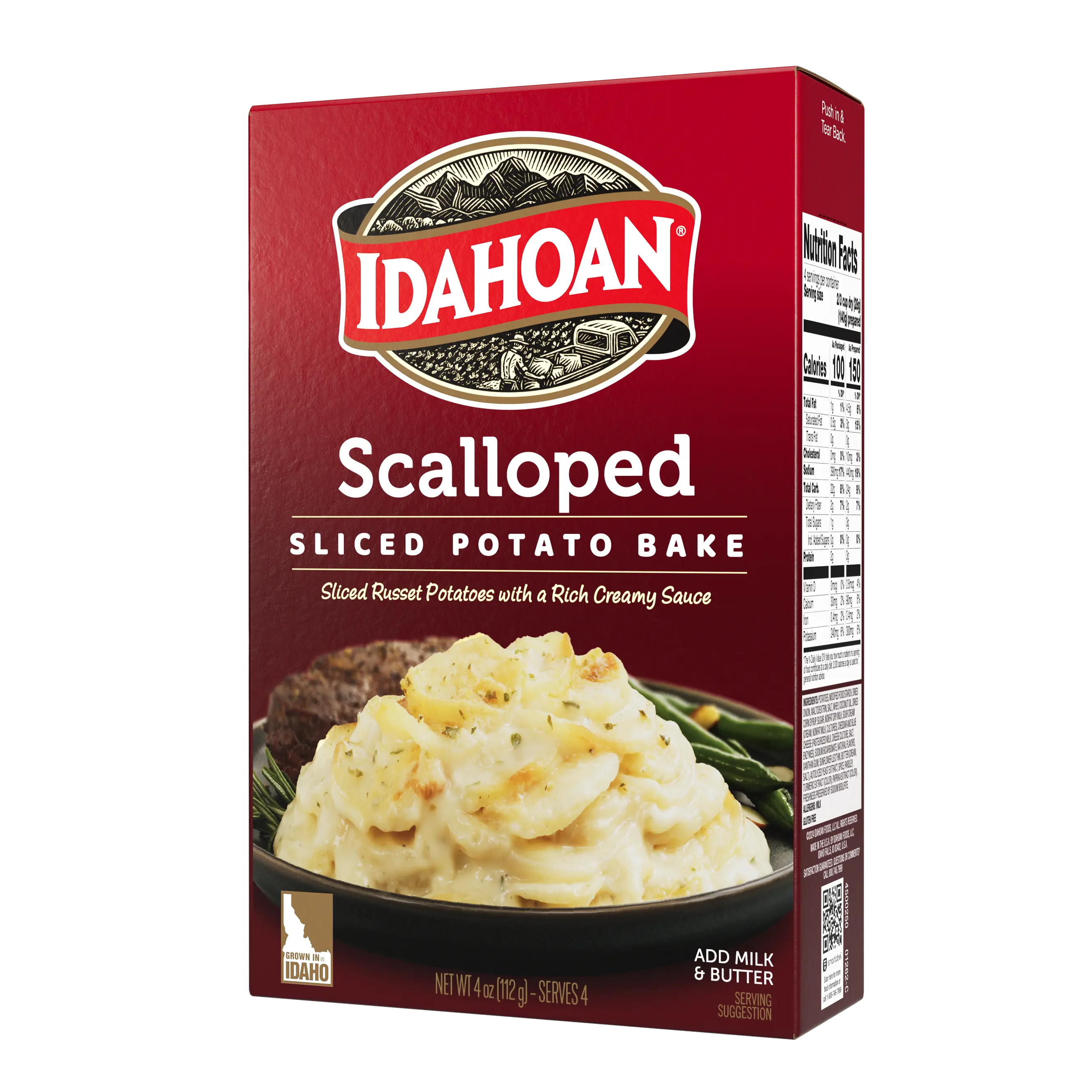 Idahoan Scalloped Sliced Potato Bake, 4 oz, Pack of 12