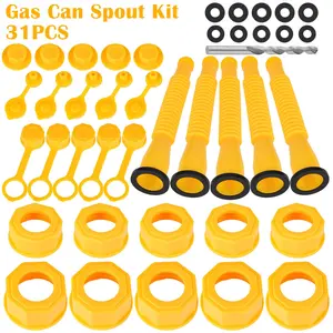 31 Gas Can Spout Kit Nozzle Vent Replacement For Plastic Gas Cans Old Style Cap Party Suppies