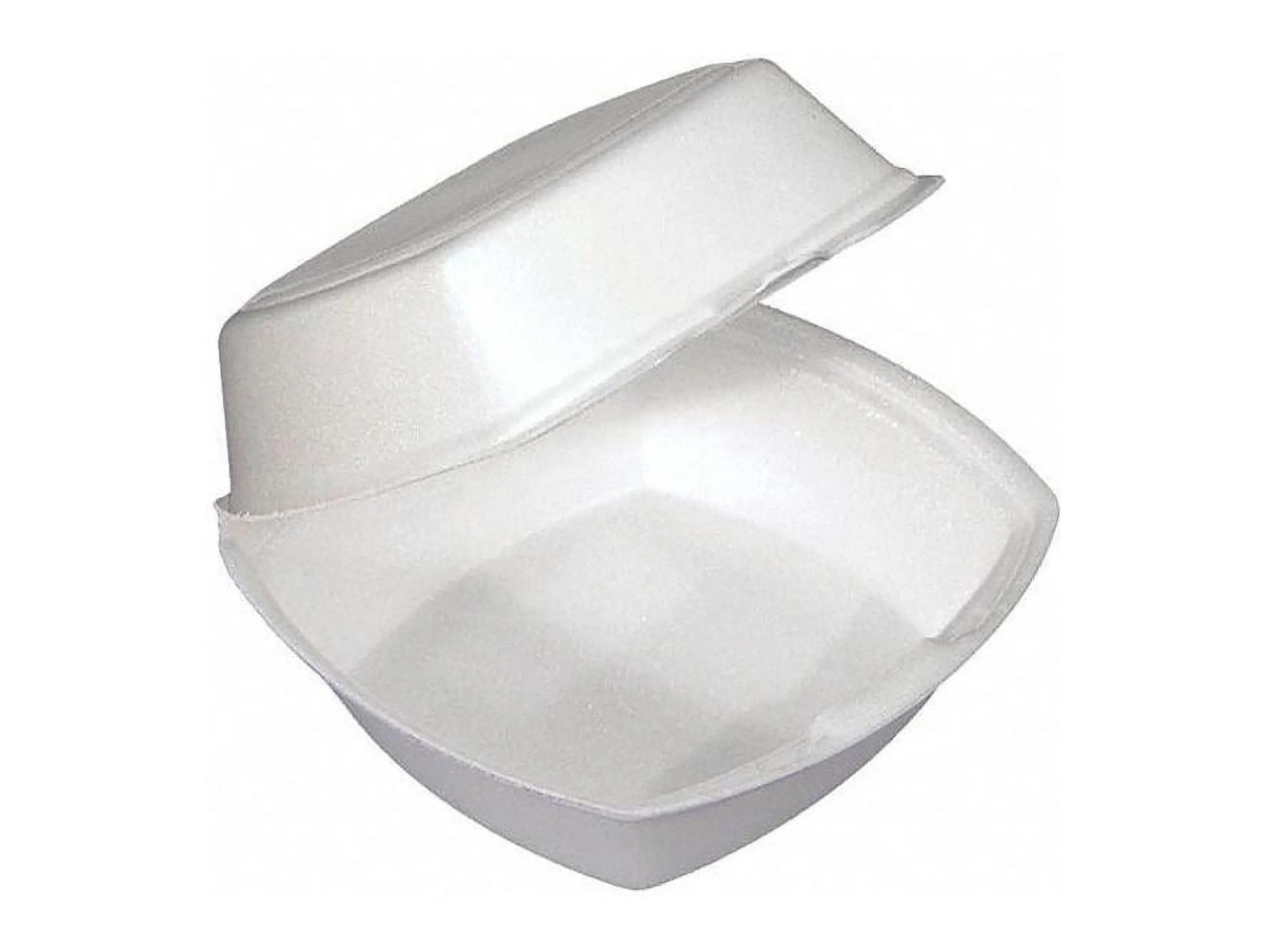 Pactiv YTH100800000 CPC 6 in. 1 Compartment Foam Hinged Sandwich Container - White, Case of 500