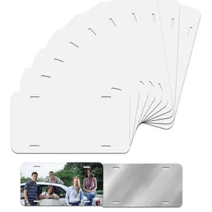 White Sublimation Aluminum License Plate Blanks Custom DIY Heat Transfer Plates for Personalized Car Tags
